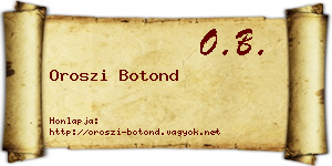 Oroszi Botond névjegykártya